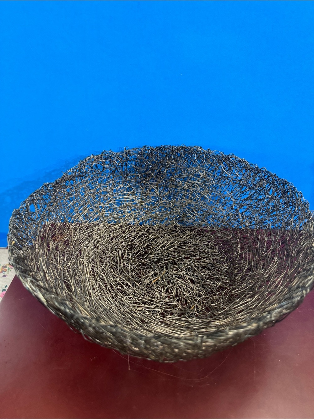 Artisan handmade Woven Wire Decorative Bowl